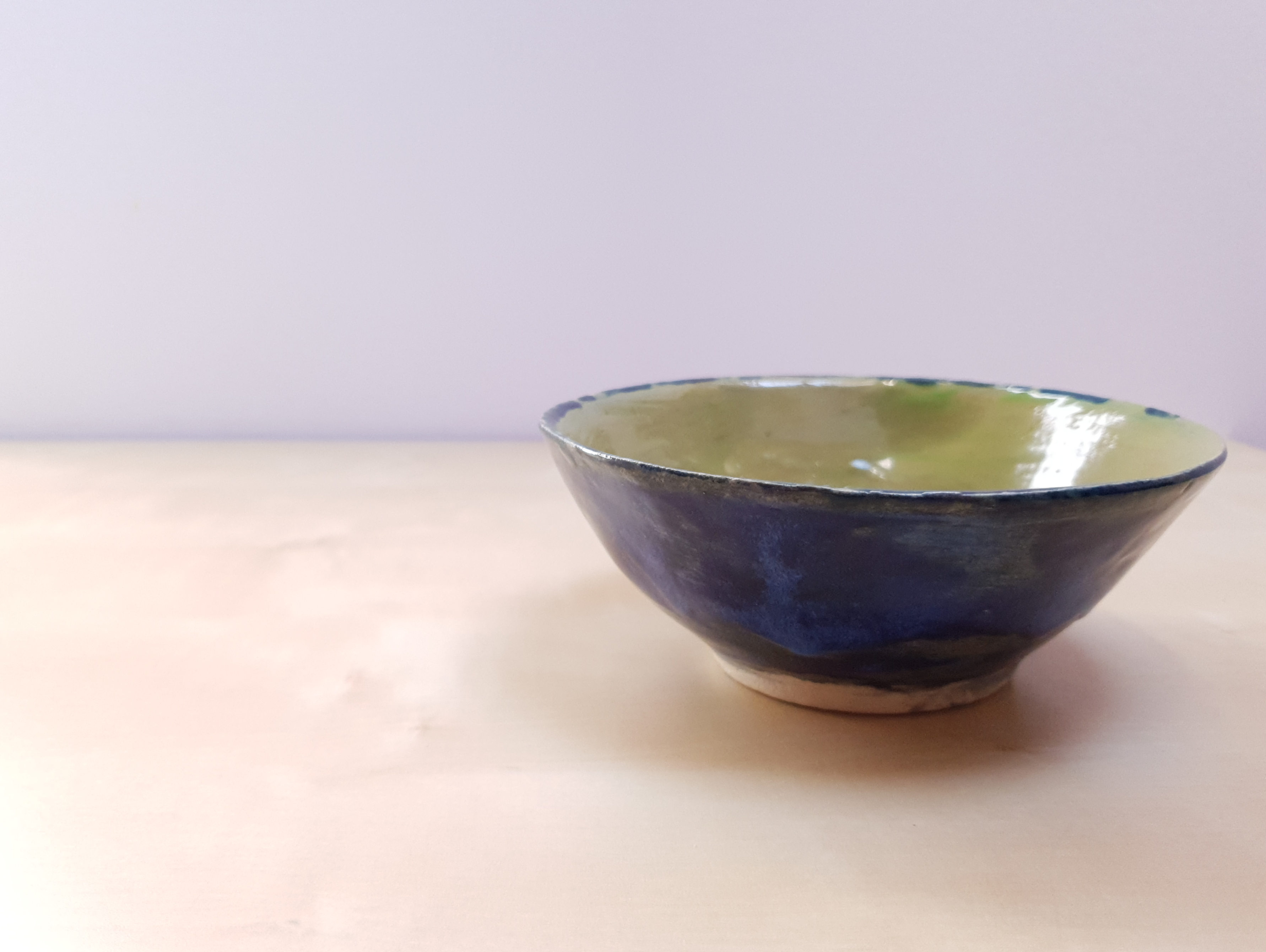 Bowl spring green deep blue